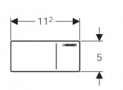 Geberit Omega 70 Brushed Stainless Steel Dual Flush Plate