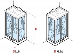 Novellini New Holiday 2P120 Standard Sliding Door Shower Enclosure