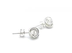 Silver Cashmere Stud Earrings