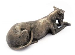 Lurcher Dog Thinking Cold Cast Bronze Ornament - Chester - Frith Sculpture HD073