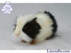 Soft Toy Guinea Pig. Black and White, by Hansa (19cm) 4592