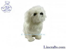 Soft Toy Dog, White Shih Tzu by Hansa (36cm.L) 7323