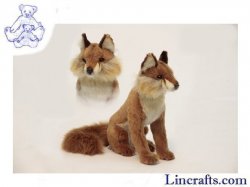 Soft Toy Red Fox Sitting by Hansa (30cm) 6098