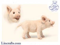 Soft Toy Pig, Piglet Standing by Hansa (23cm.L) 6455