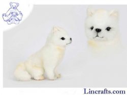 Soft Toy Arctic, Snow Fox Cub Sitting by Hansa (14cm.H) 6830