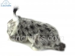 Soft Toy Lynx Wildcat Lying by Hansa (29cm) 7813