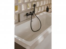 Roca Ona Wall Mounted Titanium Black Bath Shower Mixer