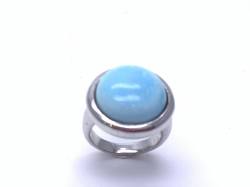 Silver Round Turquoise Ring