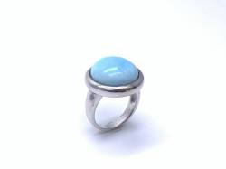 Silver Round Turquoise Ring