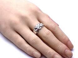 Silver 4 Band Puzzle Ring