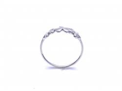 Silver Flowers Band Ring