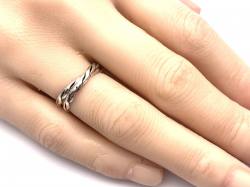 Silver Twisted Double Band Ring