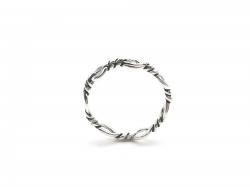 Silver Barbed Wire Design Band