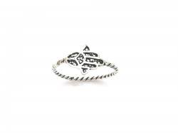 Silver Hamsa Hand Band Ring