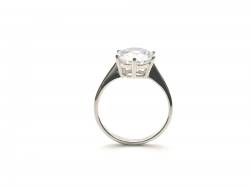 Silver CZ Solitaire Ring K