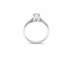Silver CZ Solitaire Ring