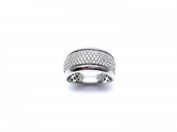 Silver CZ Pave Band Ring