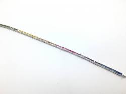 Silver Rainbow CZ Bracelet 7 3/4 inch