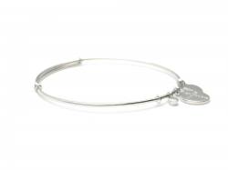 Silver Ladies Expandable Bangle With Charms