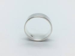 Silver Flat Wedding Ring 8mm Z plus 1