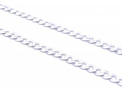 Silver Flat Open Link Chain 22 inch