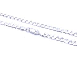 Silver Flat Open Link Chain 22 inch