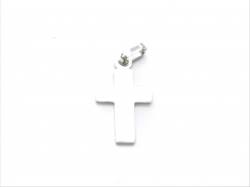 Silver Flat Small Cross Pendant