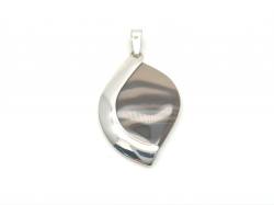 Silver Cappuccino Flint Wave Fancy Pendant