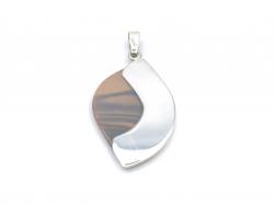 Silver Cappuccino Flint Wave Fancy Pendant