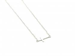 Silver Cross Detail Necklet 16-20 Inch