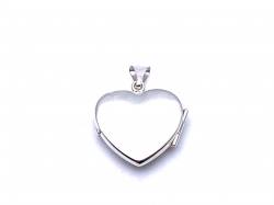 Silver Engraved Heart Shape Locket