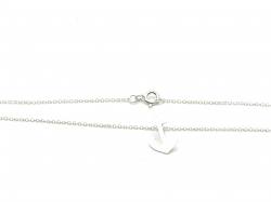 Silver Anchor Trace Chain Necklet 16 Inch