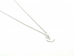 Silver Anchor Trace Chain Necklet 16 Inch