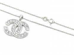 Silver CZ  Pendant & Chain