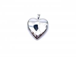 Silver Interlocked Hearts Locket Pendant