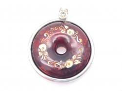 Amber Ring of Roses Pendant