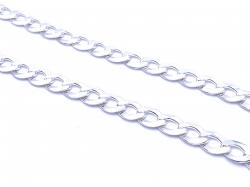 Silver Flat Open Curb Chain18 Inch