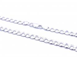 Silver Flat Open Curb Chain 22 Inch