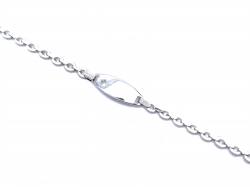 Silver Babies Oval ID Star Trace Link Bracelet