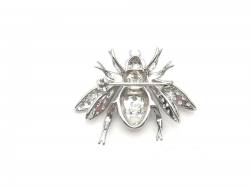 Silver CZ Set Bumble Bee Brooch
