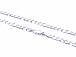 Silver Flat Open Curb Chain 18 inch