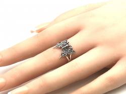 Silver and Marcasite Butterfly Ring