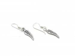 Silver Wings Drop Earrings