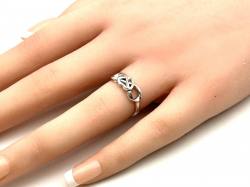 Silver Cut Out Leaves Adjustable Band Ring