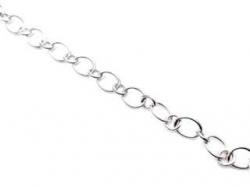 Silver Interlocked Circles Bracelet 7.5 Inch