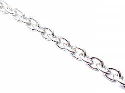 Silver Oval Belcher Bracelet 8.5 Inch