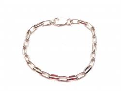 Silver Rectangular Belcher Bracelet 8 1/2 Inch