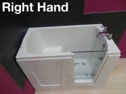 Priya Walk-in Bath With Glass Door & Twin Waste