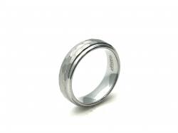 Tungsten Carbide Hammered Ring 7mm