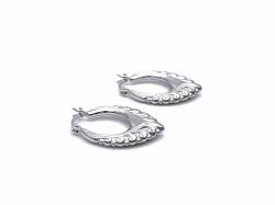 Silver Creole Hoop Earrings 25mm